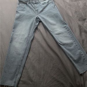 ASOS classic rigid jeans washed grey with raw hem